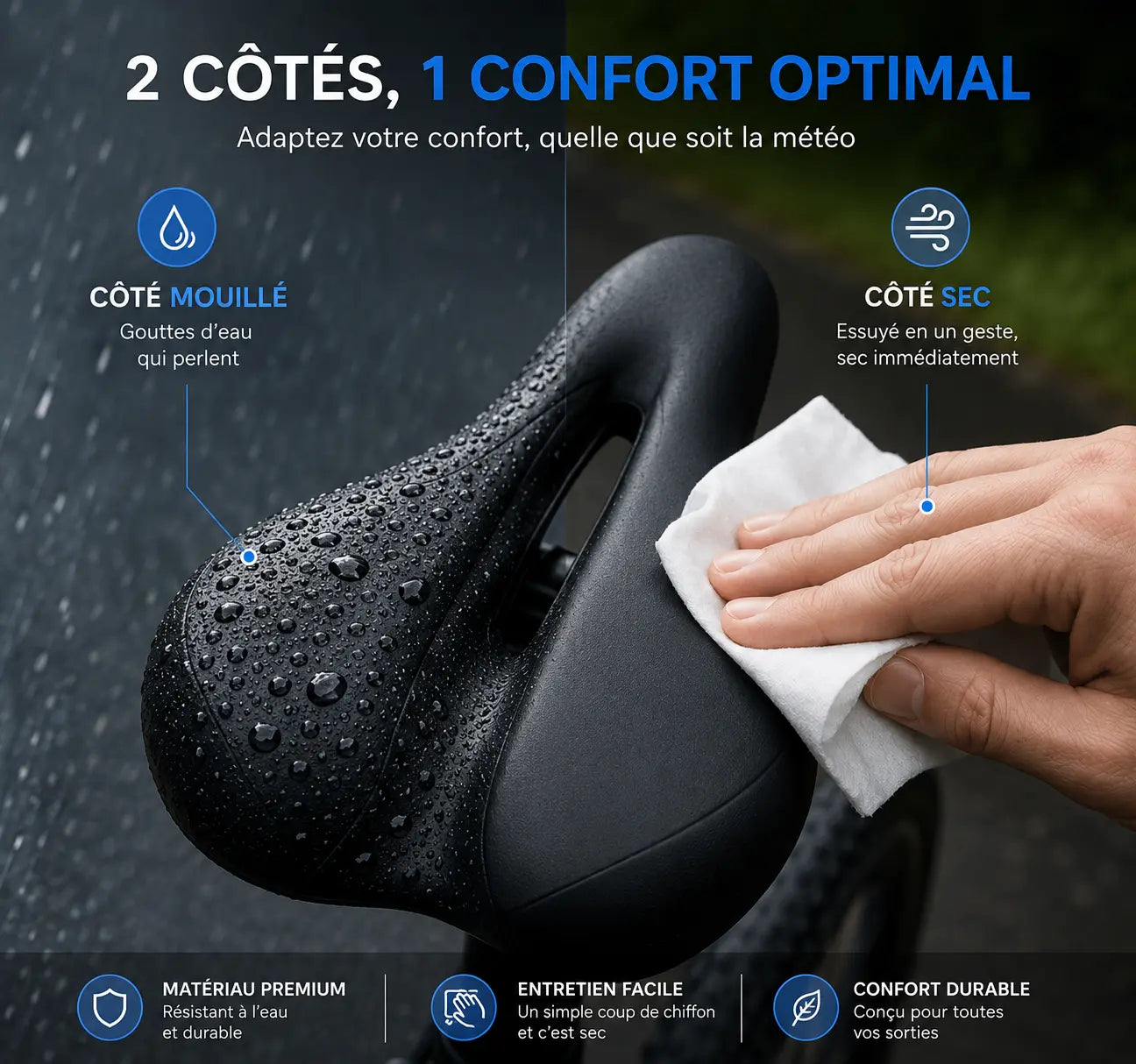 Selle adaptoform 3D - Plus jamais mal aux fesses. Même après 80 km.