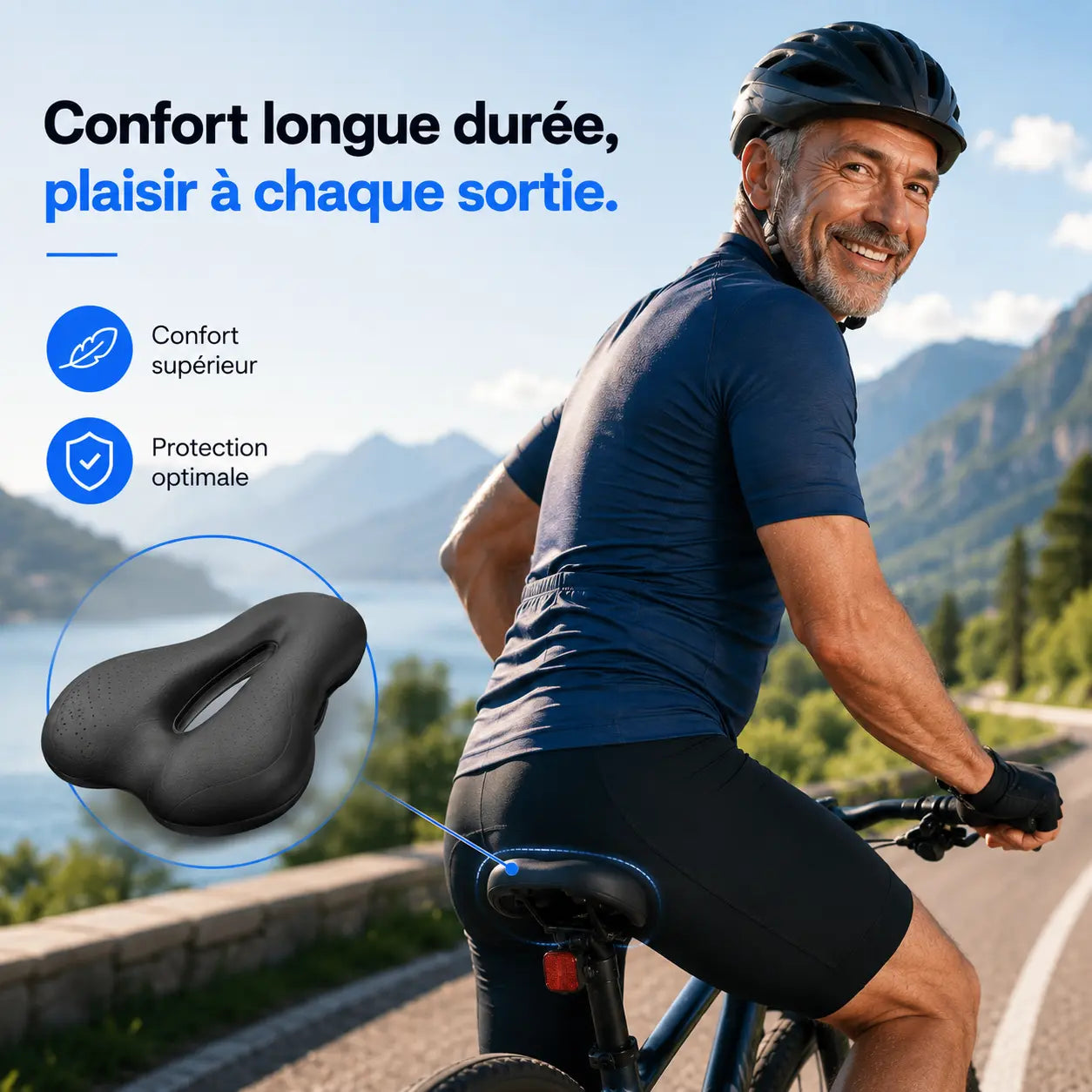 Selle adaptoform 3D - Plus jamais mal aux fesses. Même après 80 km.